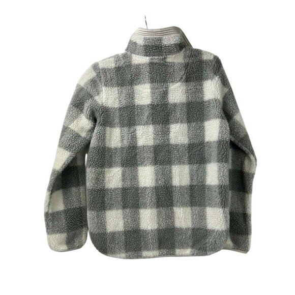 Abercrombie & Fitch Women's XS Plaid Sherpa Fleece 1/4 Zip Jacket With Pockets - Picture 2 of 16